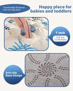 Bottom view of Quafret baby play mat highlighting non-slip silicone grip dots