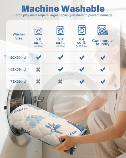 Quafret baby play mat unfolded in modern nursery setting