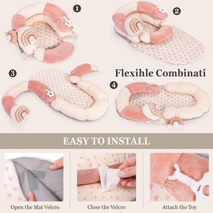 Top view of Foryoomi sensory development play mat