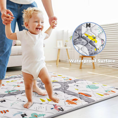 Anti-slip bottom of Iebabay 50x50 inch baby floor mat