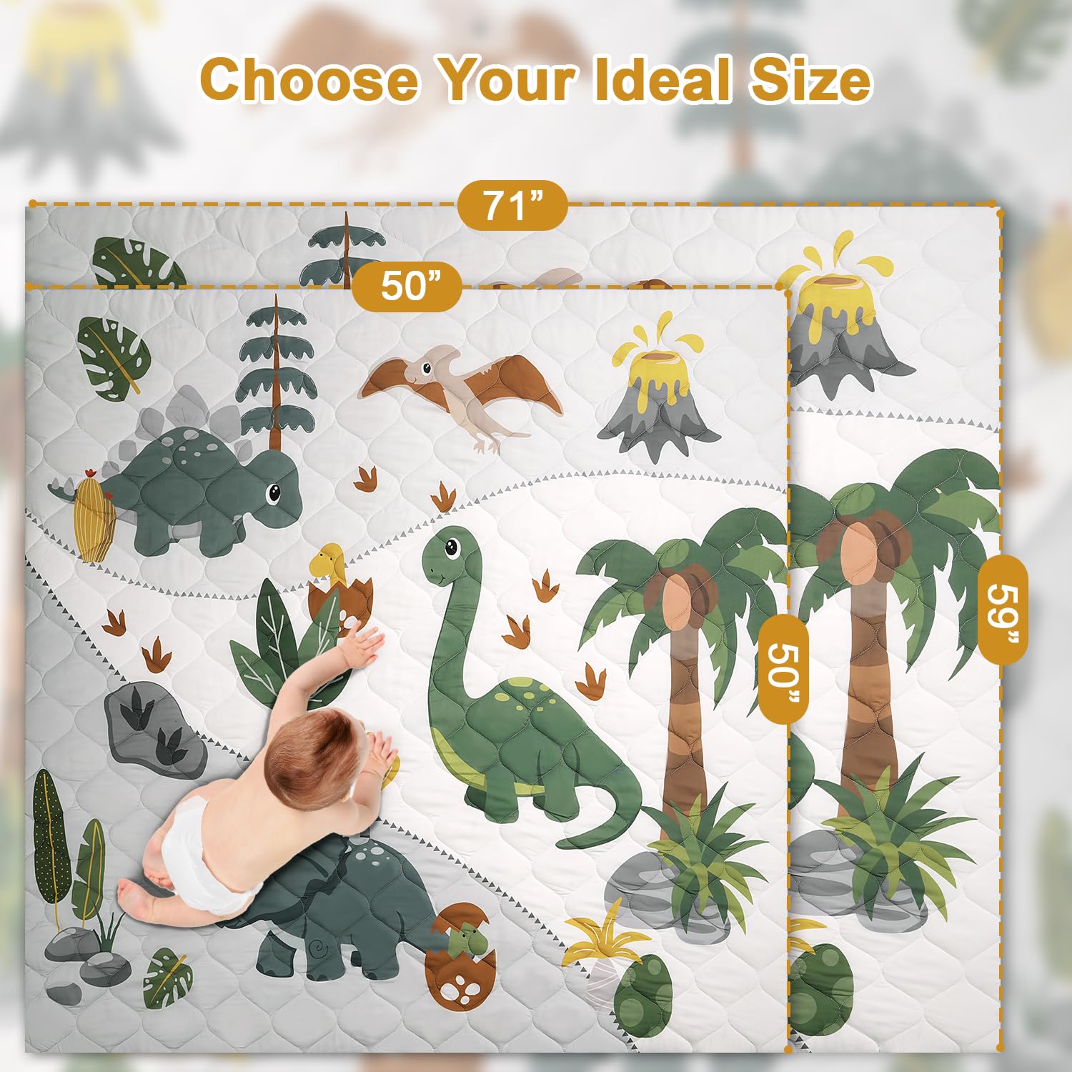 Tinyharbo baby play mat folded partially to show cushioning depth