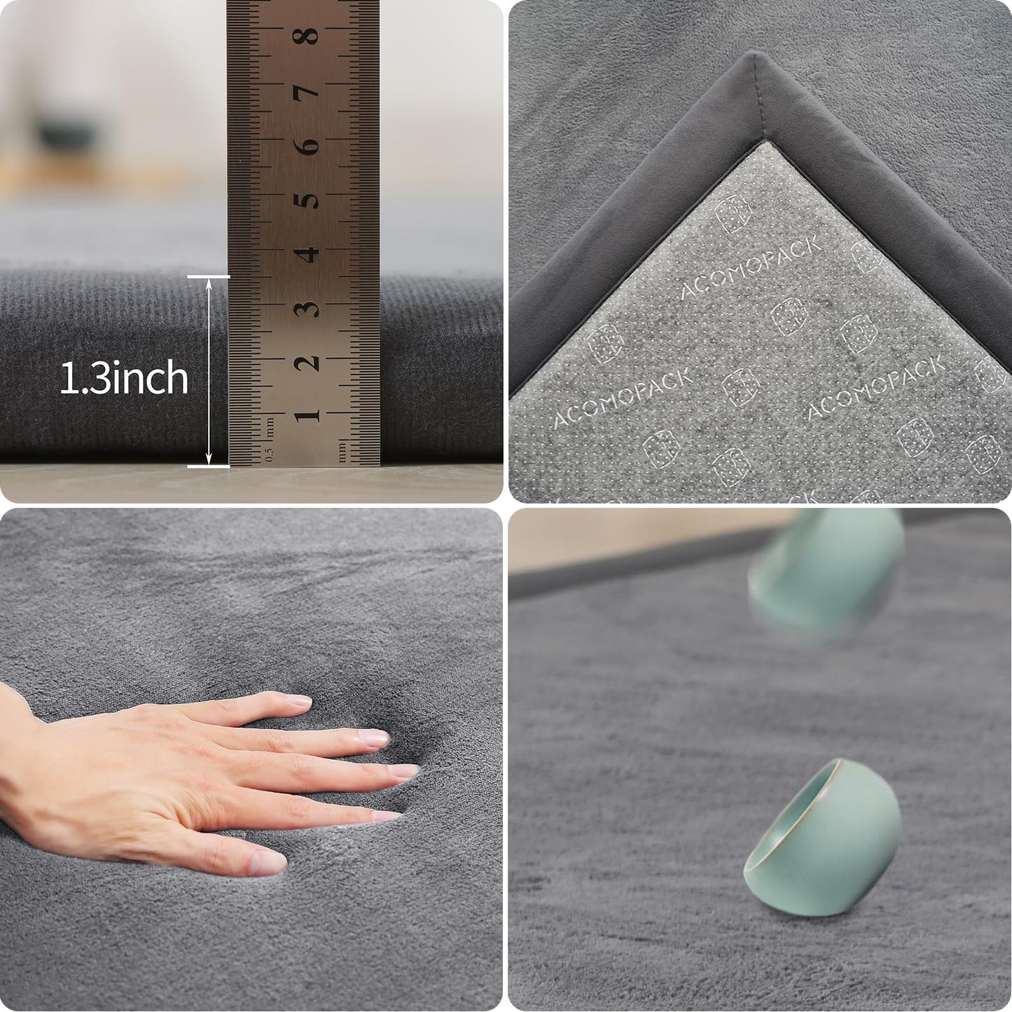 Soft coral velvet baby crawling mat surface texture
