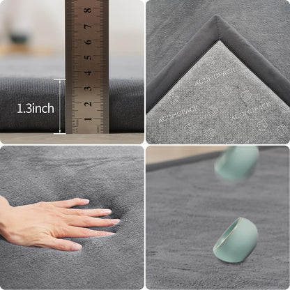 Soft coral velvet baby crawling mat surface texture