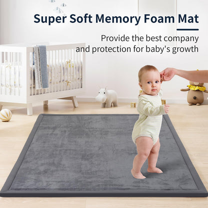 Foldable Acomopack play mat for infants dark grey