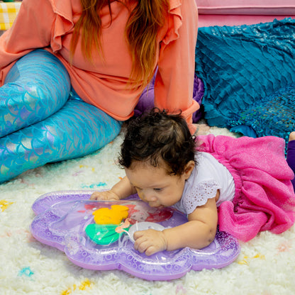 Top view of sensory water mat for infants