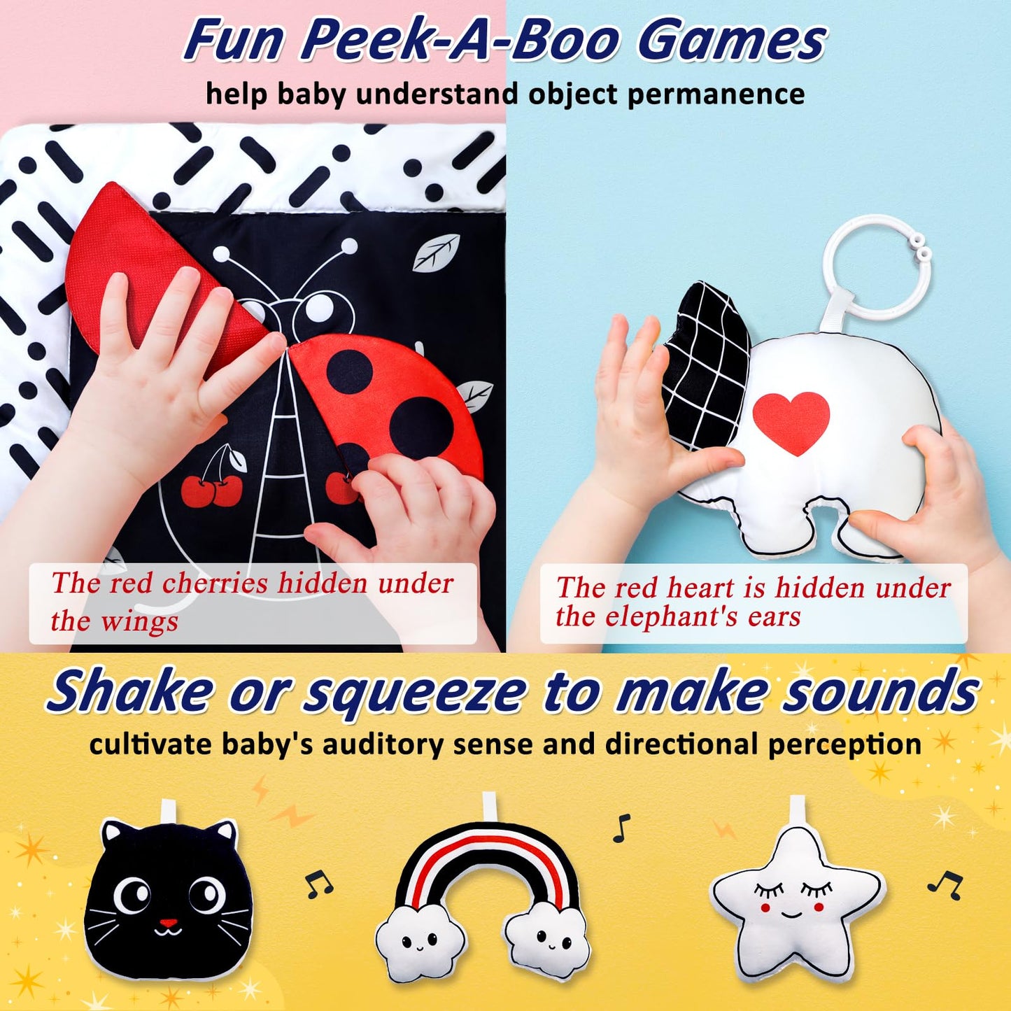 Soft padded cotton baby mat for comfortable tummy time sessions