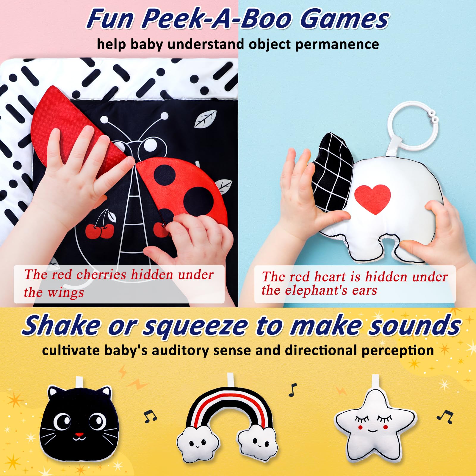 Soft padded cotton baby mat for comfortable tummy time sessions