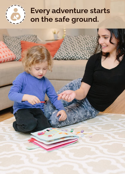 Baby Care Haute Collection waterproof play mat rolled up for storage