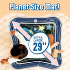 SplashEZ baby water mat showing floating sea creature toys