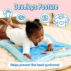 Infant tummy time activity center with glowing lights