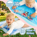 Leak-proof sensory play mat for infants and toddlers