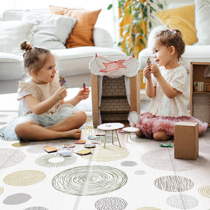 Folded Piglog baby play mat demonstrating portability