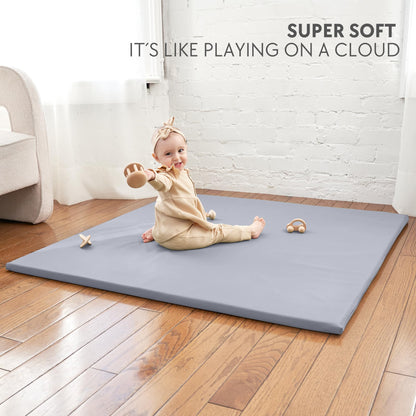 Close up of vegan leather texture on baby play mat