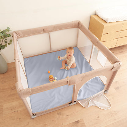 Extra thick foam padding view of baby floor mat