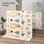 Uanlauo toddler play mat laid out flat for tummy time and interactive play.