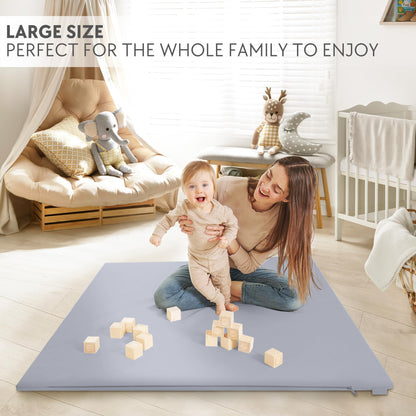 Baby playing comfortably on Zicoto beige play mat