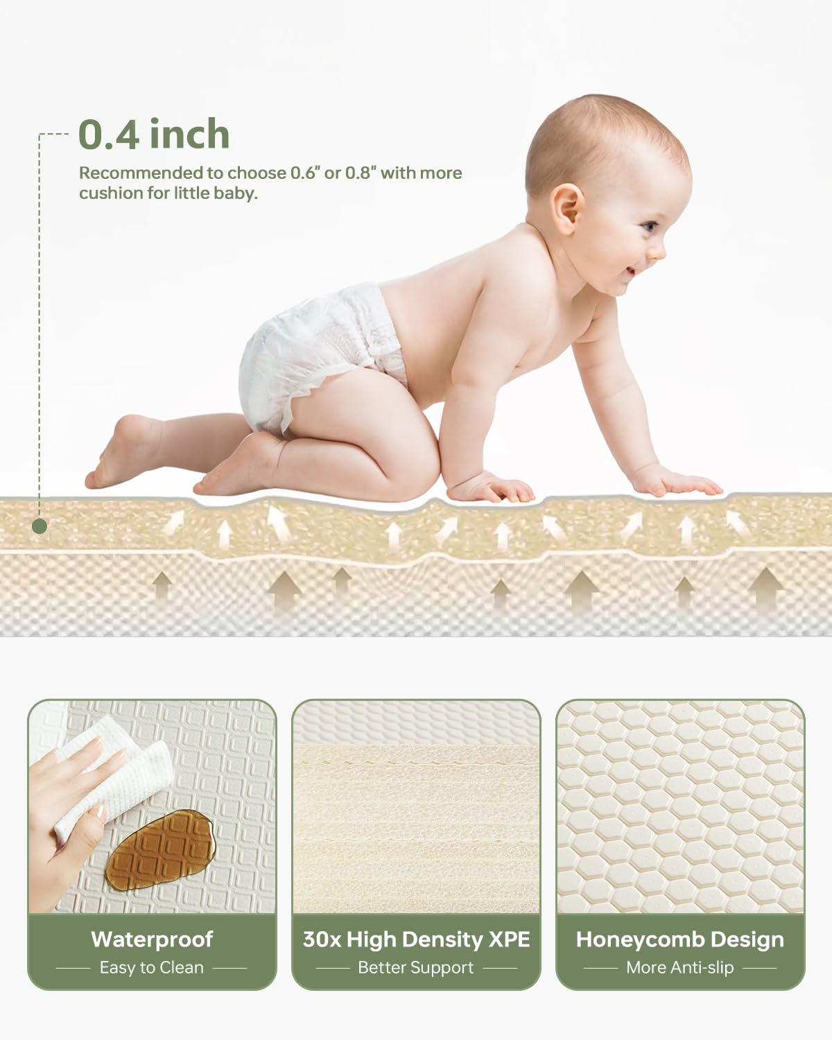 BG-BABYGO reversible crawling mat with vehicle prints