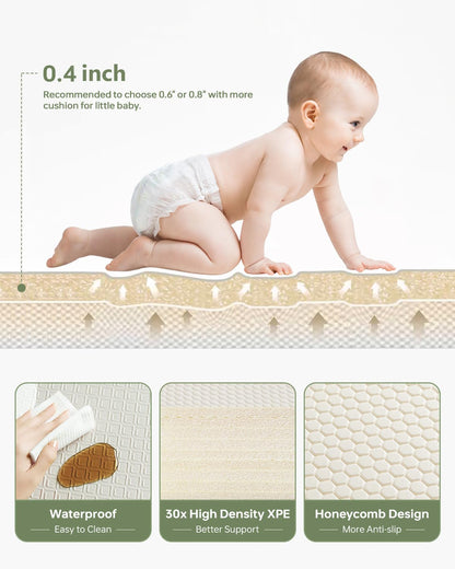 BG-BABYGO reversible crawling mat with vehicle prints