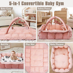 Foryoomi baby play gym converted into tummy time mat with pillow