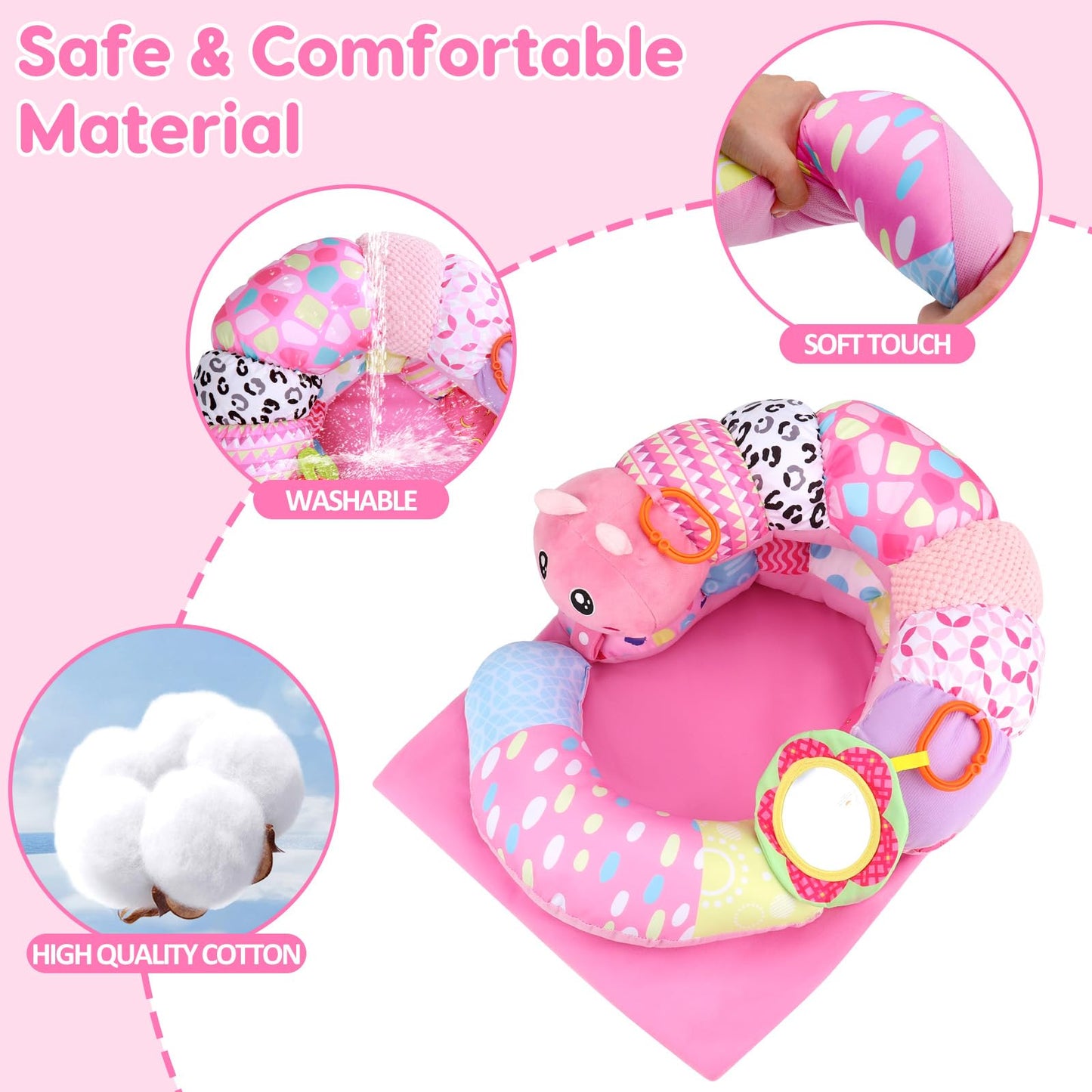 Topsochir developmental playmat texture and soft plush material
