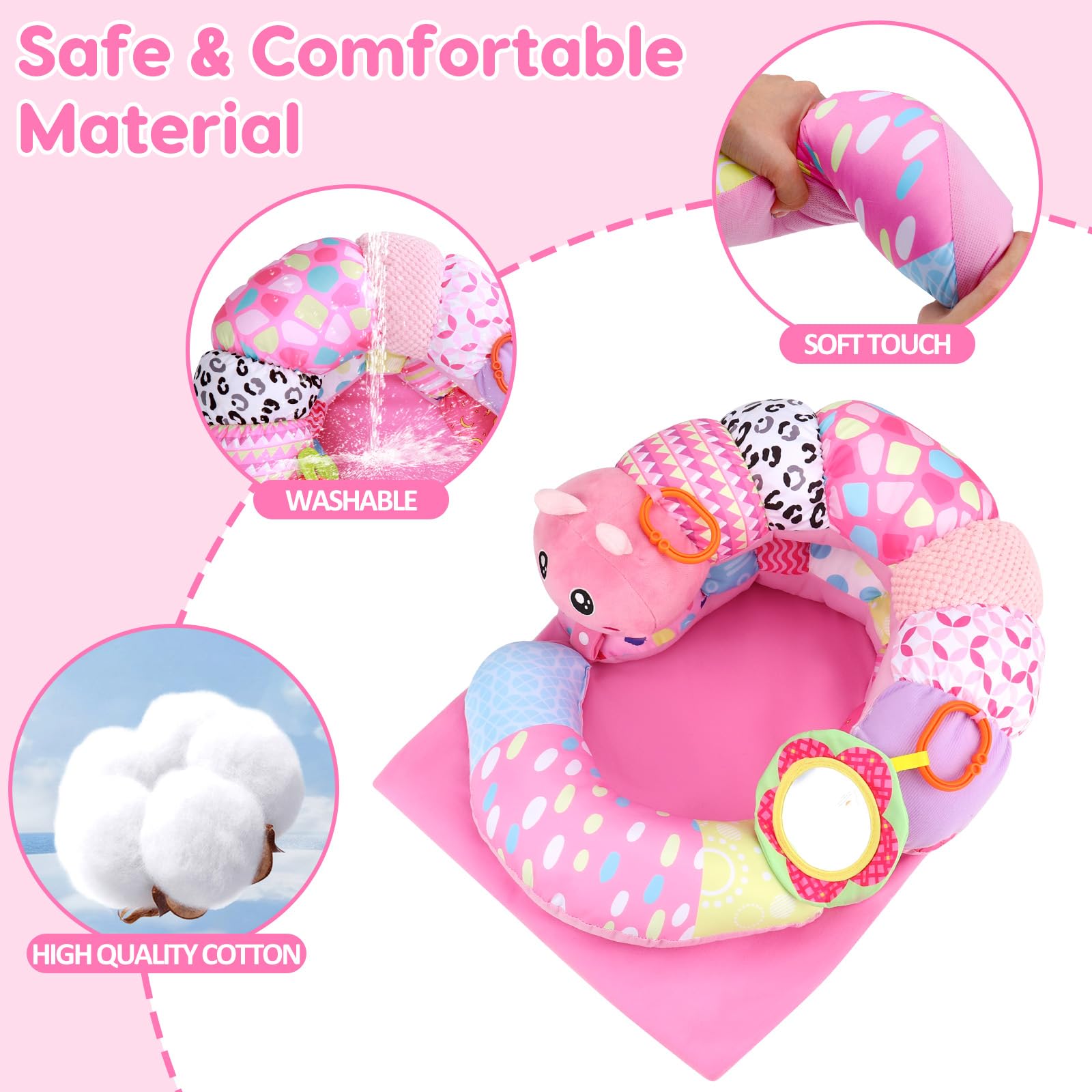 Topsochir developmental playmat texture and soft plush material