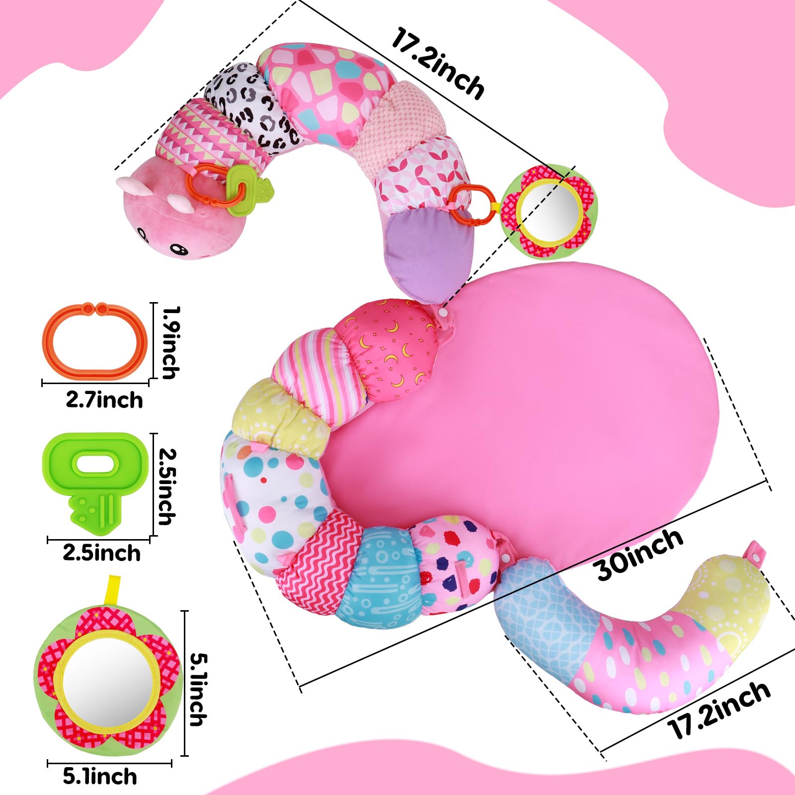 Side view of Topsochir 2-in-1 support pillow for newborns