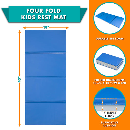 ProSource foldable foam rest mat for children side profile