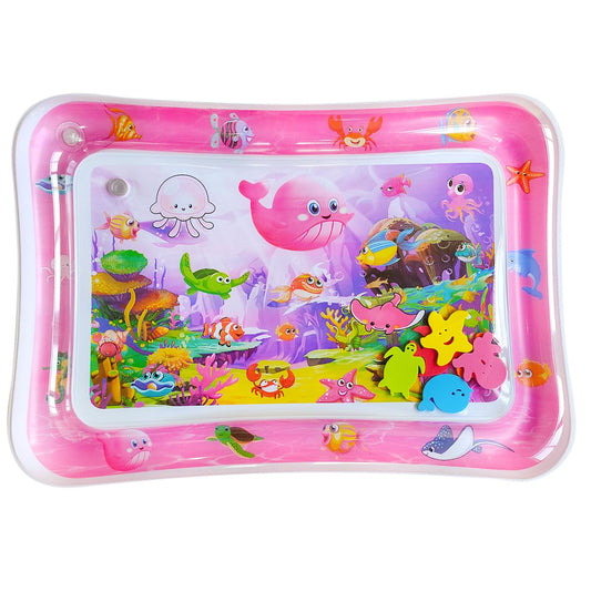 Baby playing on Zhuynxir inflatable sensory water mat
