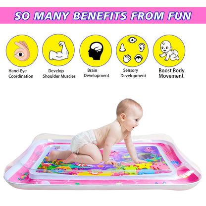 Inflatable baby water mat for muscle development