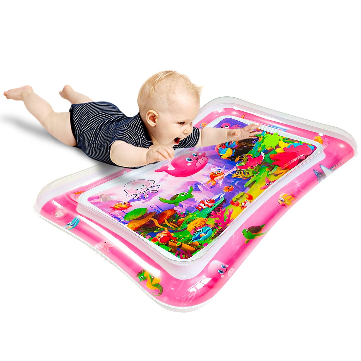 Toddler using Zhuynxir activity center on floor