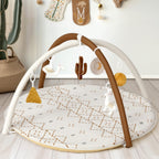 Little Dove portable activity gym folded for storage and travel