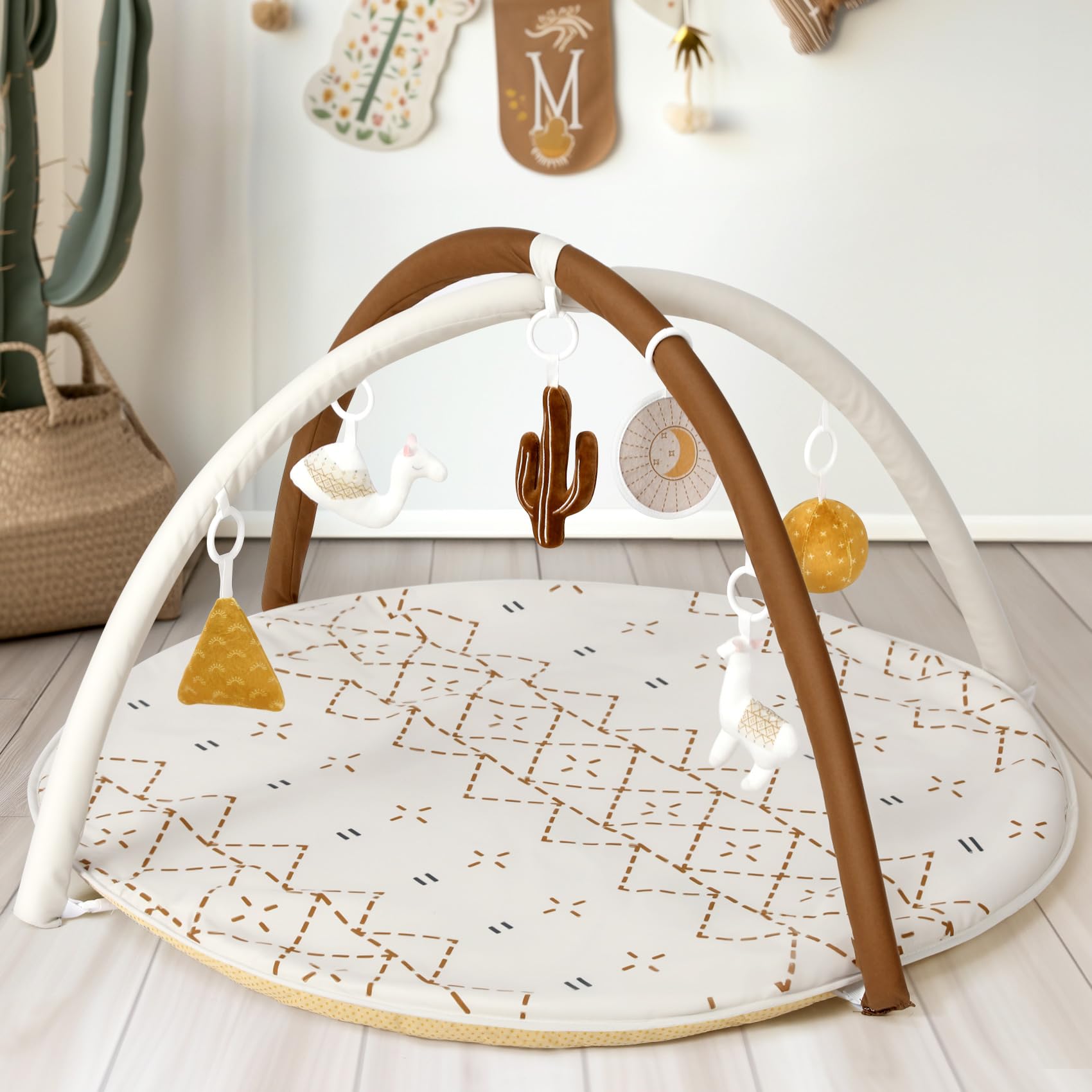 Little Dove premium imported baby gym packaging display highlighting authentic materials