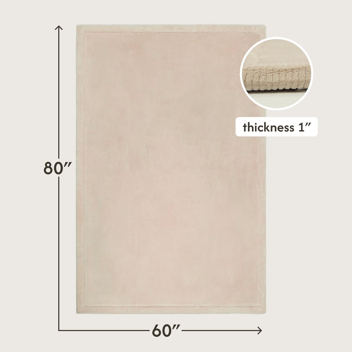 Side profile of 2cm thick Hakuna Matte memory foam rug