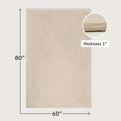 Side profile of 2cm thick Hakuna Matte memory foam rug