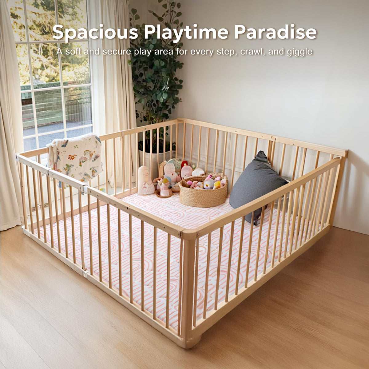 Mallify 50x50 playpen mat folded view for compact storage