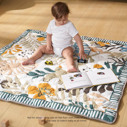 Detailed texture view of Momcozy play mat fabric
