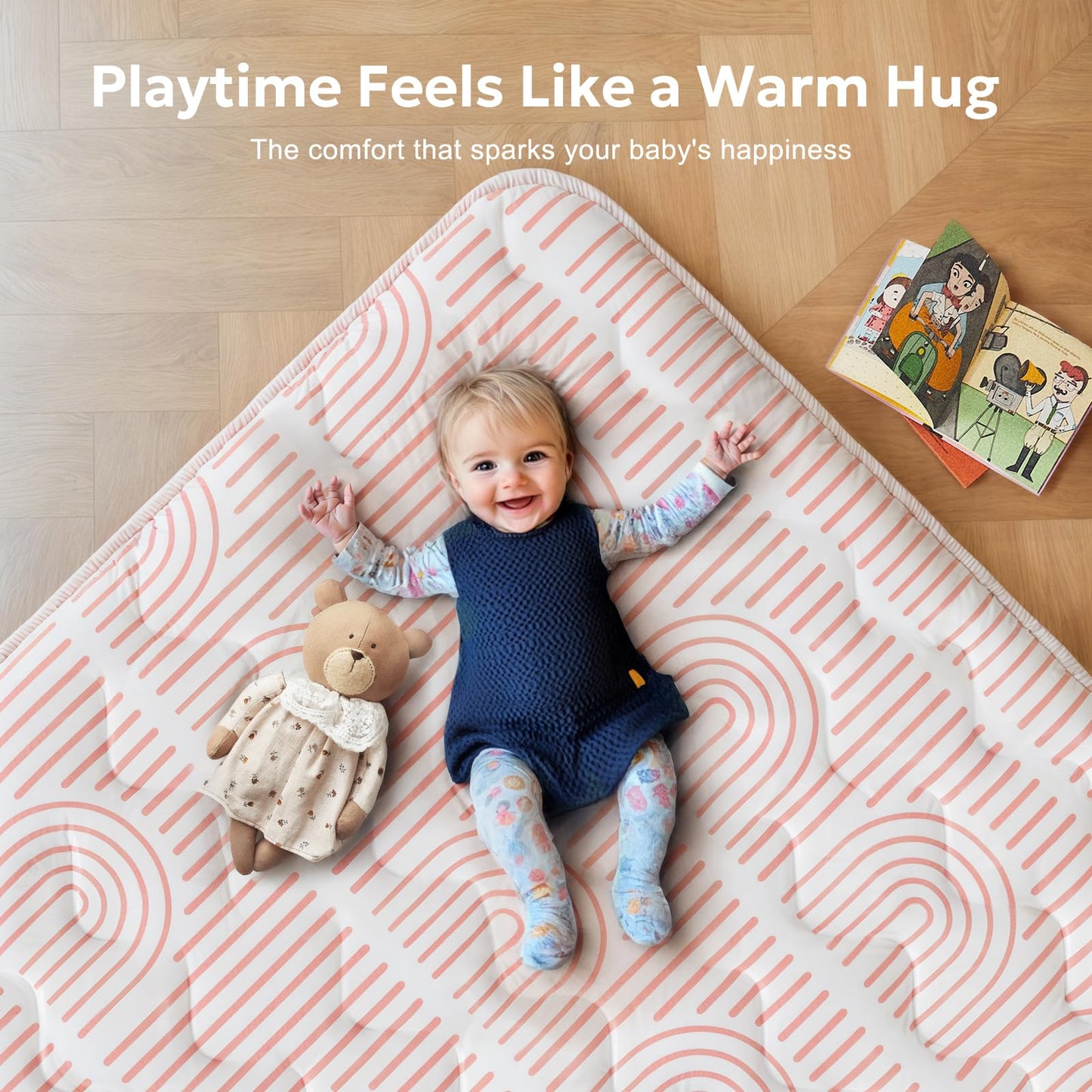 Thick foam cushioning of Mallify activity mat