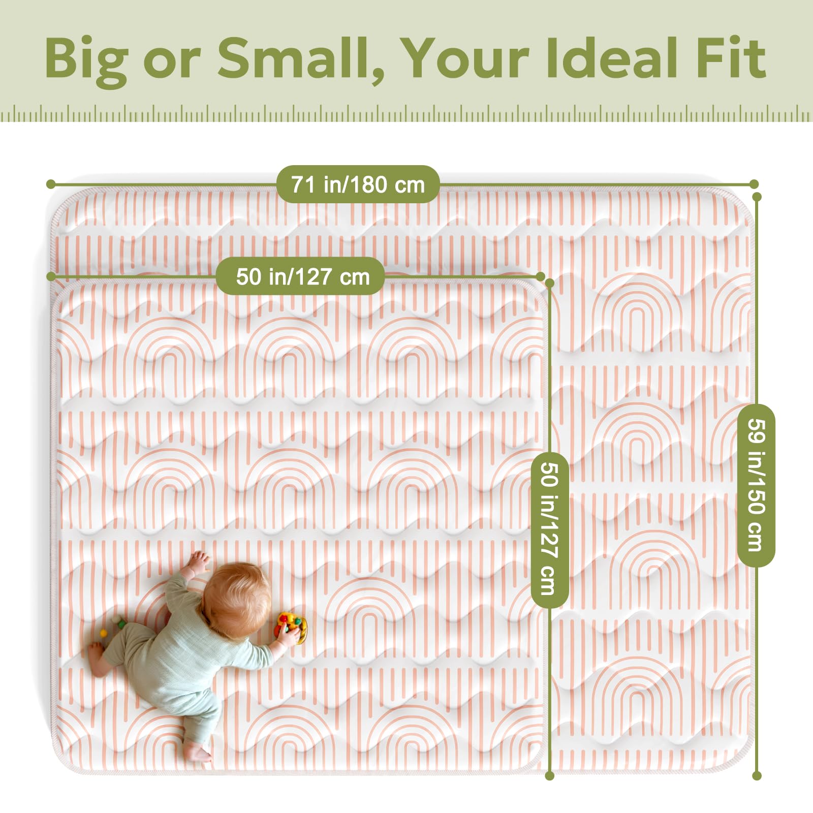 Mallify play mat inside a baby playpen