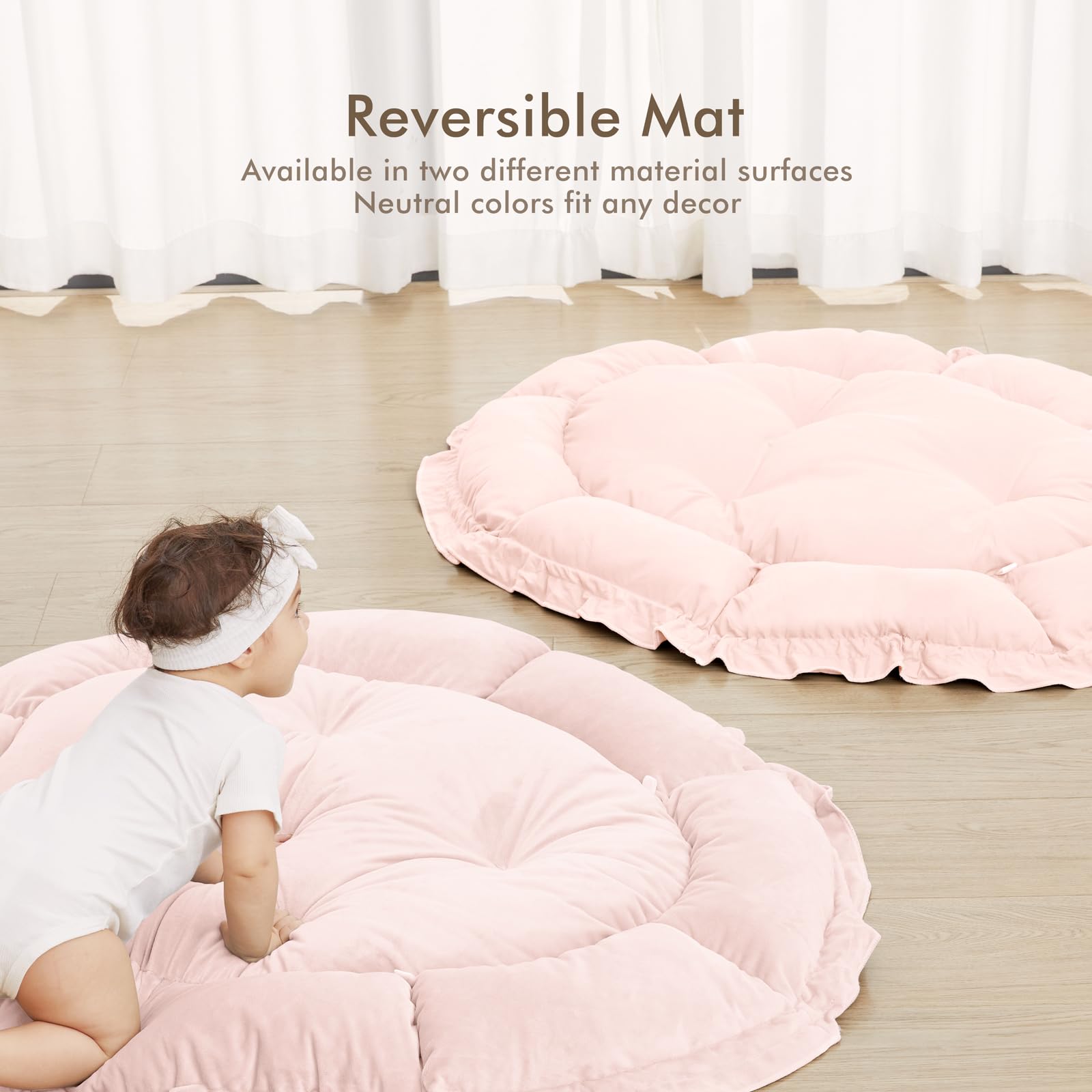 Detailed view of Angelbliss baby gym detachable sensory toys