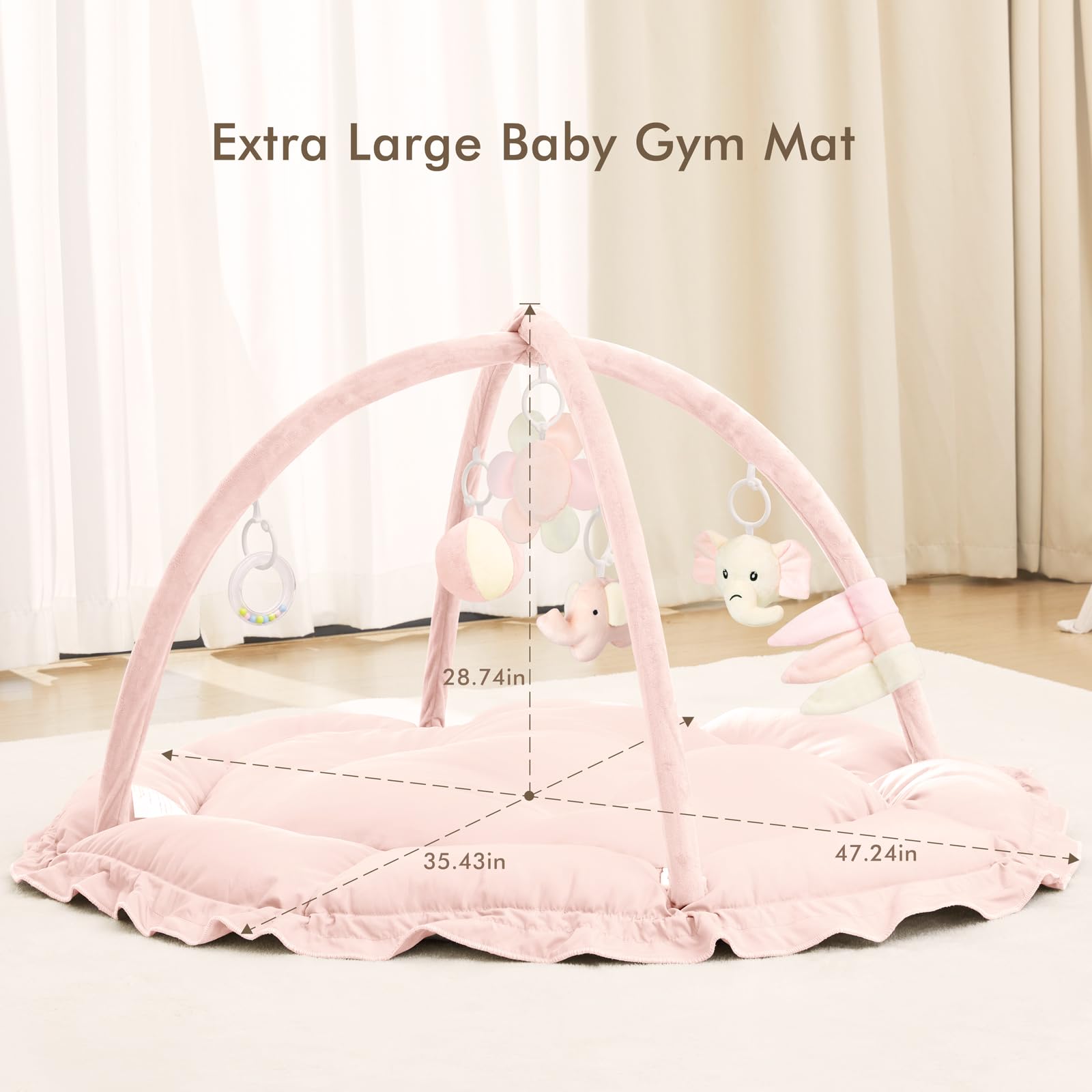 Angelbliss play gym mat in safe playpen mode