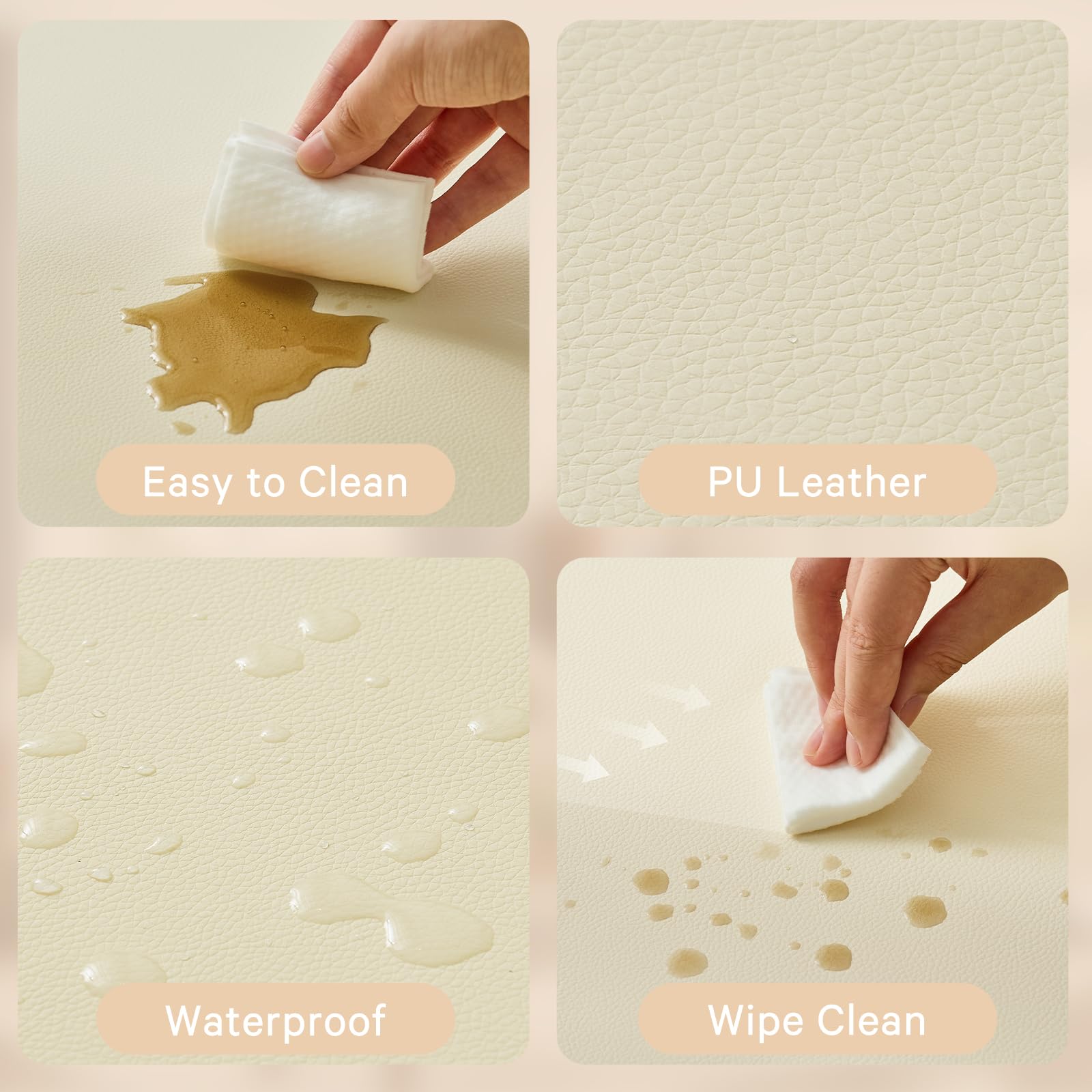 Side view showing 1.3 inch thick memory foam mat