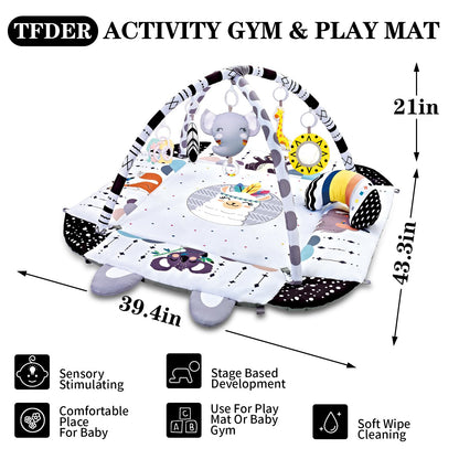 TFDER baby gym mat folded into a ball pit for toddlers