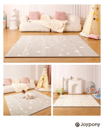 Joypony baby play mat showing reversible design patterns