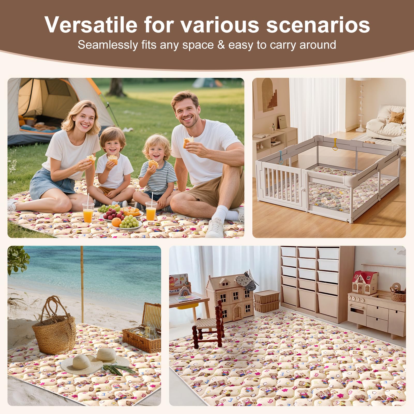 Child playing comfortably on Vibe Bear foam mat
