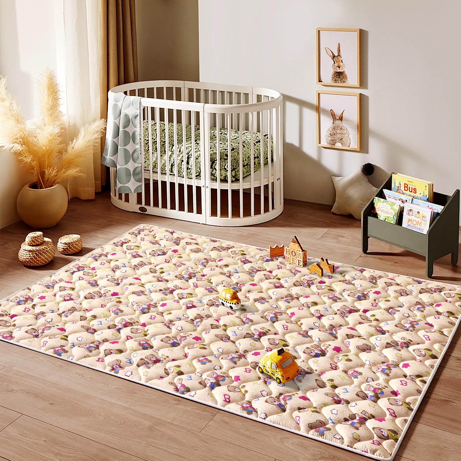 Vibe Bear baby mat packaged and ready for storage