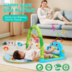 Umiku infant tummy time mat with hanging rattles