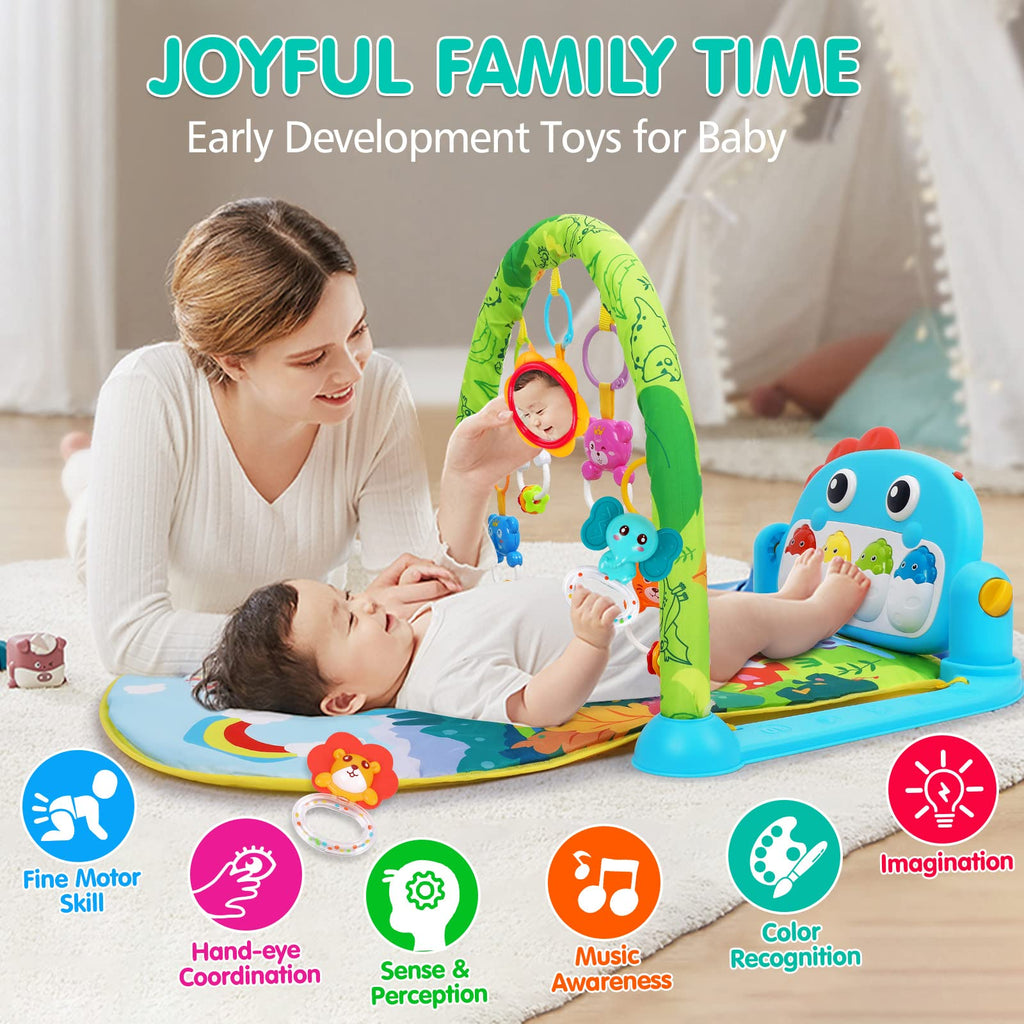 Umiku dinosaur baby play gym overhead arch display