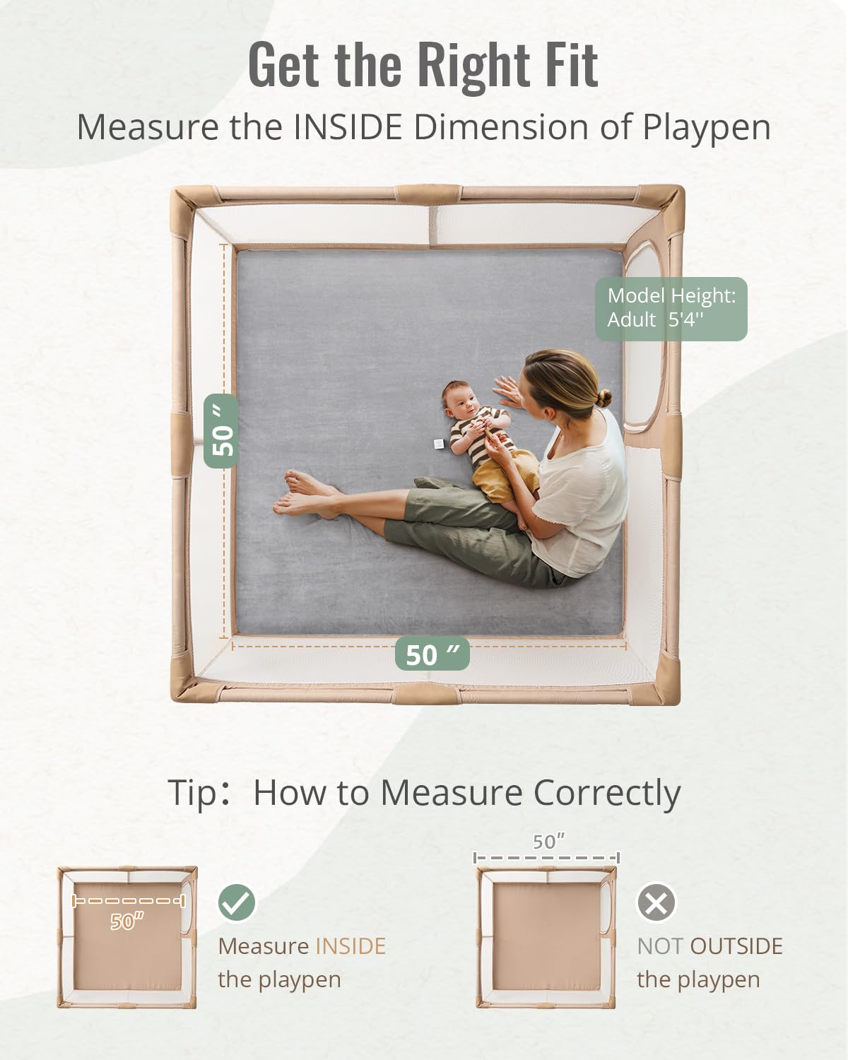 Bottom view of Blissful Diary play mat showing non-slip backing