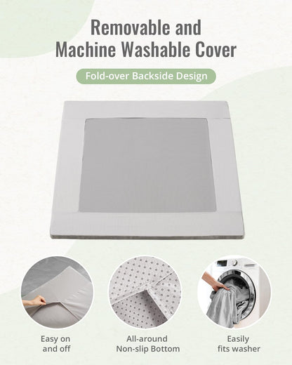 Folded Blissful Diary play mat showing foam quality