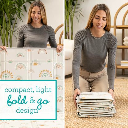 Infantino baby play mat with walls folded up for security